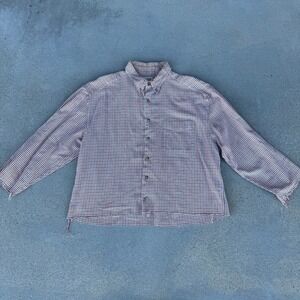 GAP Plaid Button Down Shirt‎ Men's XL Red Green White Long Sleeve Casual